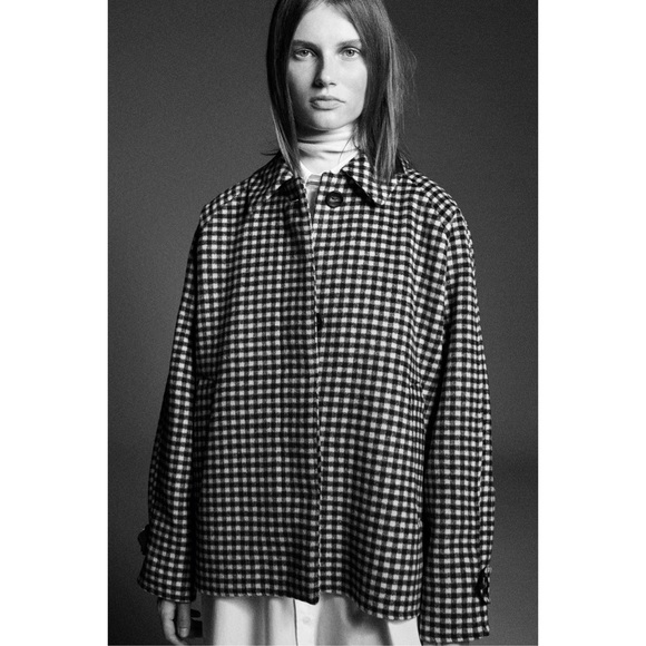 NWT ZARA CHECK JACKET - Picture 1 of 4